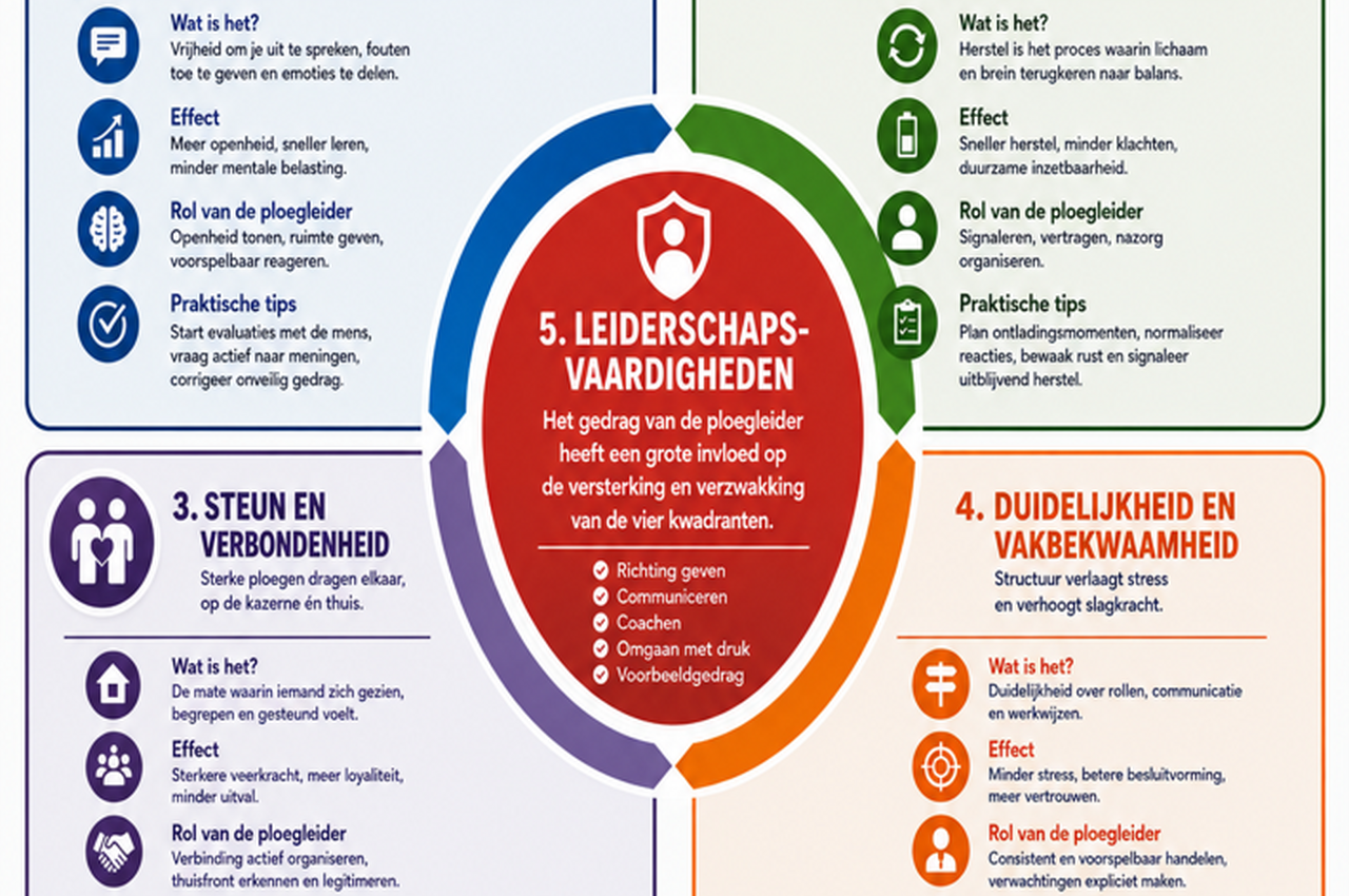 Concept Kwadrantenmodel Zeeland verdeeld in kwadranten.