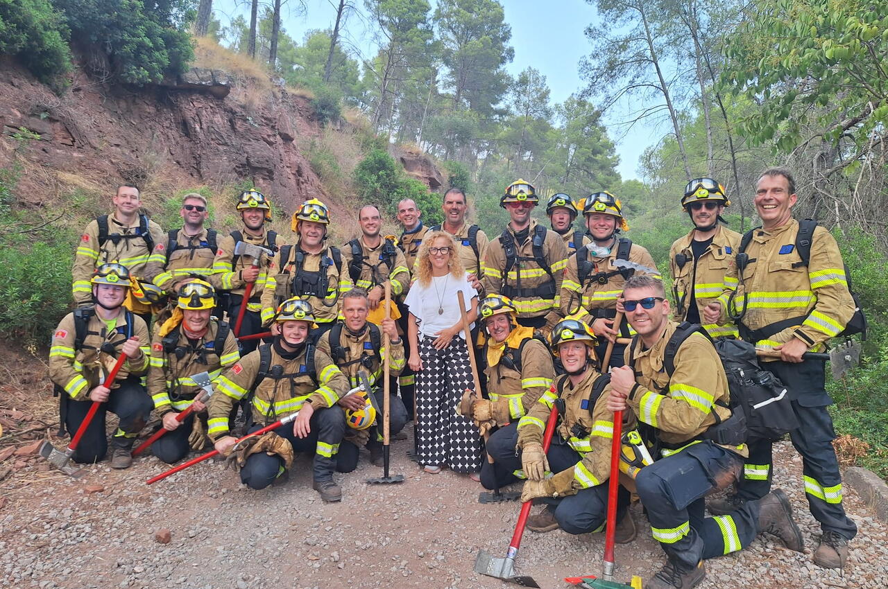 Brandweer Zeeland in Spanje met burgemeester