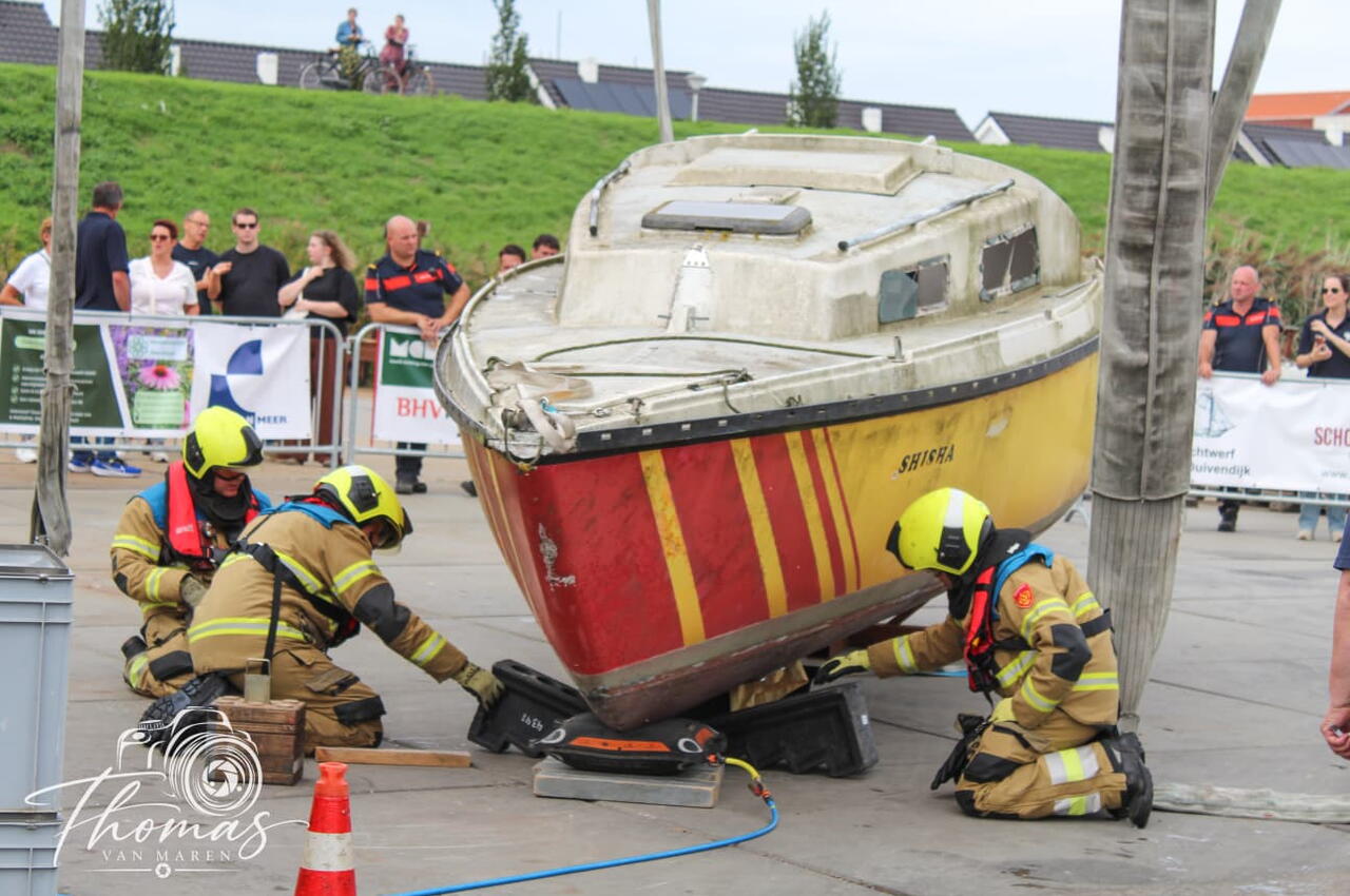 Brandweer in Tholen tijdens wedstrijd