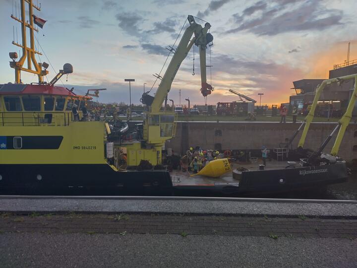 Brandweeroefening sluizencomplex Rijkswaterstaat