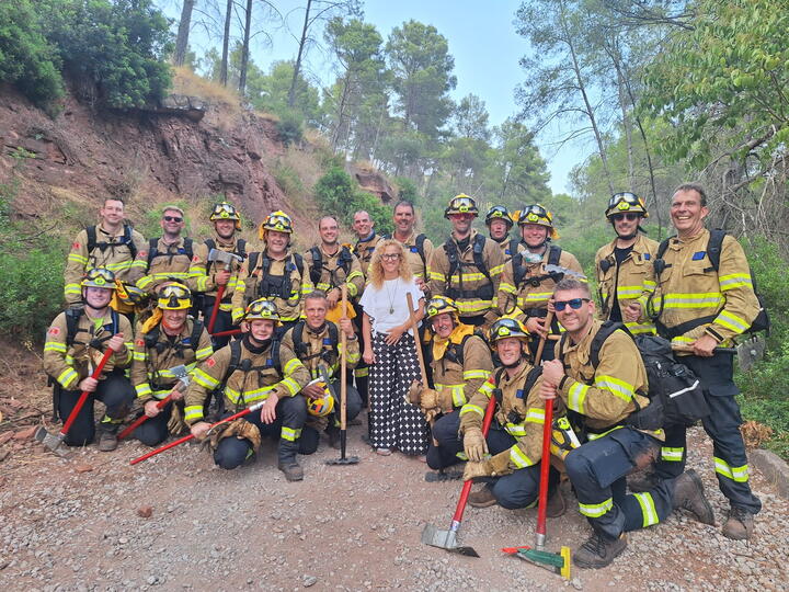 Brandweer Zeeland in Spanje met burgemeester